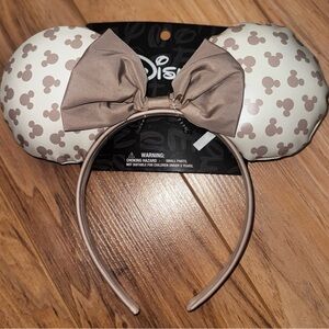 Disney Mickey Mouse Ears Headband - Brown and Cream
